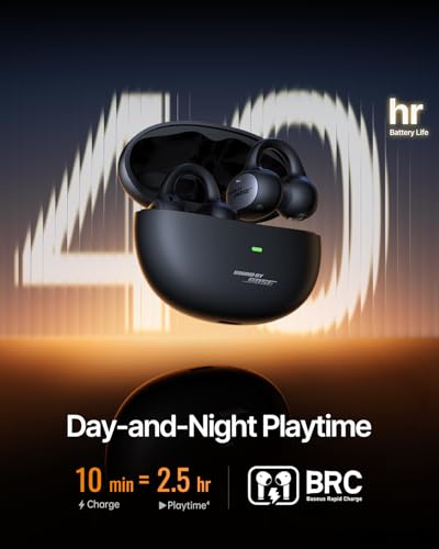 Open Ear Clip-On Wireless Earbuds with Clear Call Mic