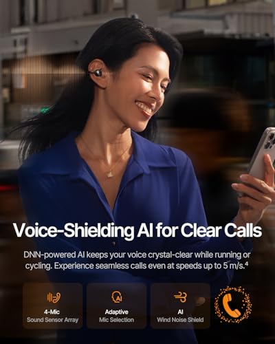 Open Ear Clip-On Wireless Earbuds with Clear Call Mic