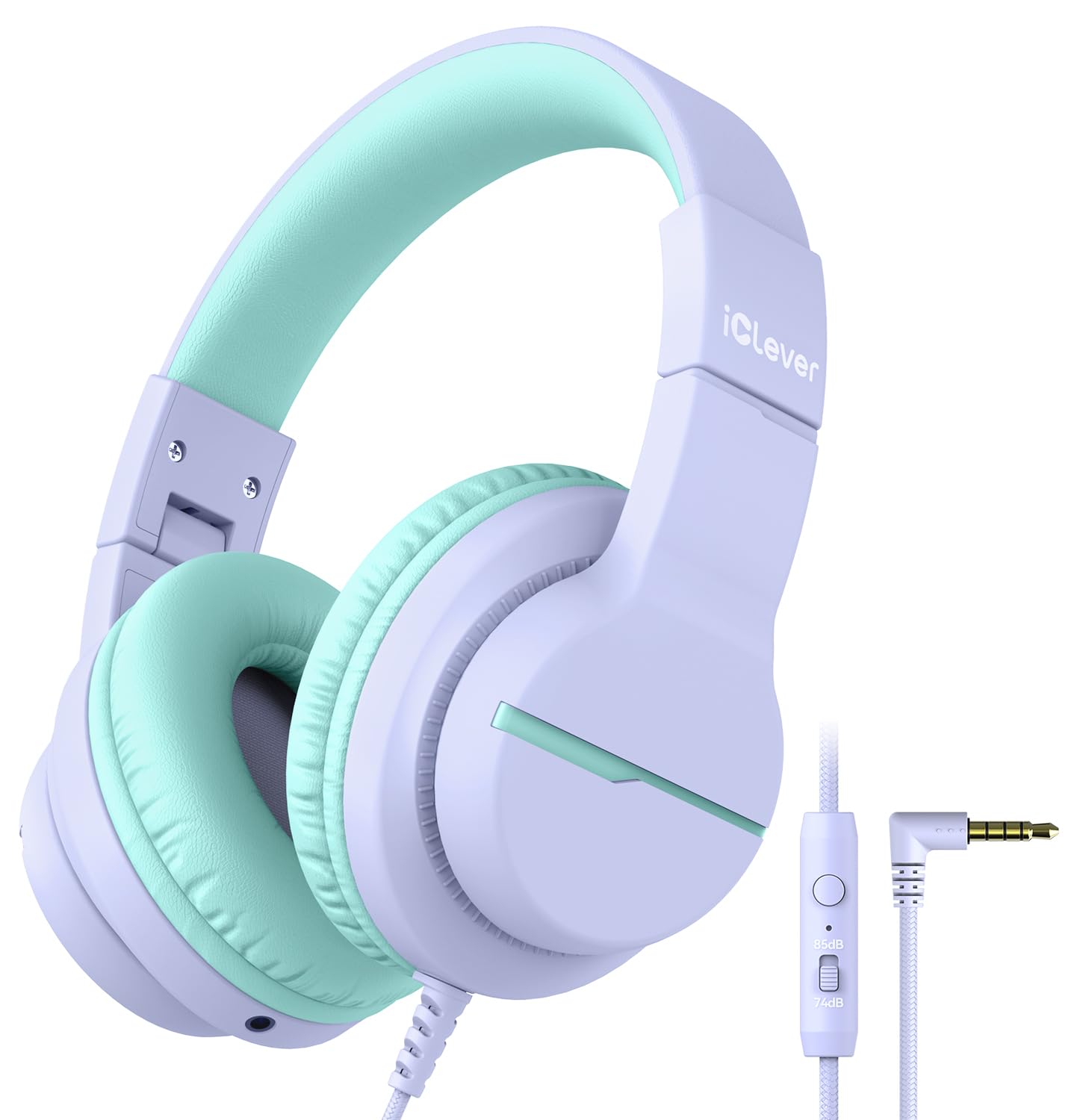 Kids Over-Ear Headphones with Mic and Safe Volume Limit