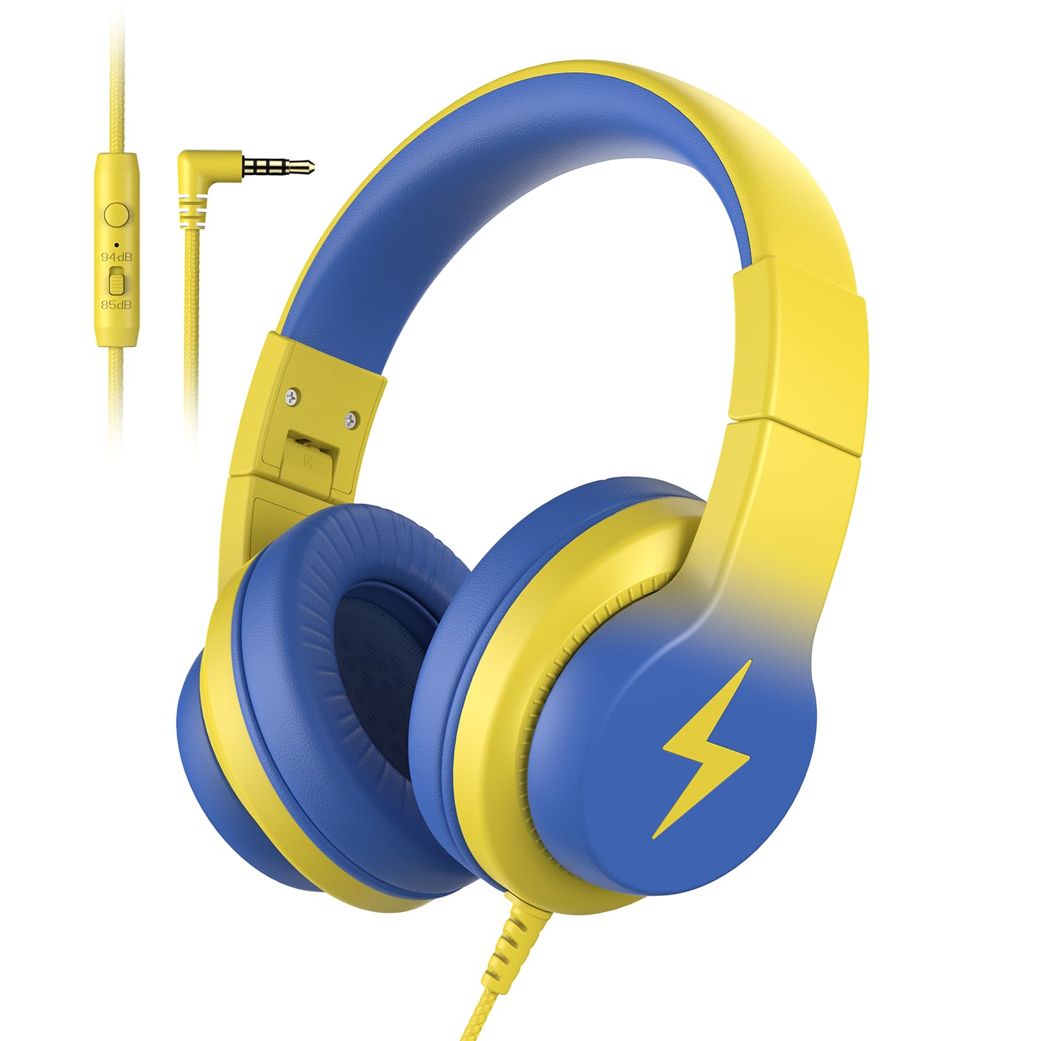 Kids Wired Over-Ear Headphones with Mic and Volume Limit