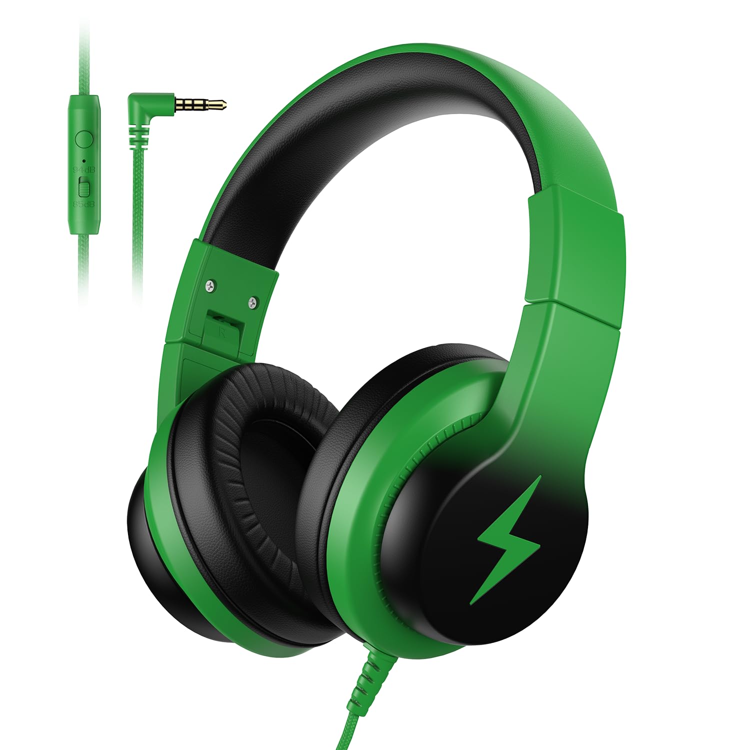 Kids Wired Over-Ear Headphones with Mic and Volume Limit