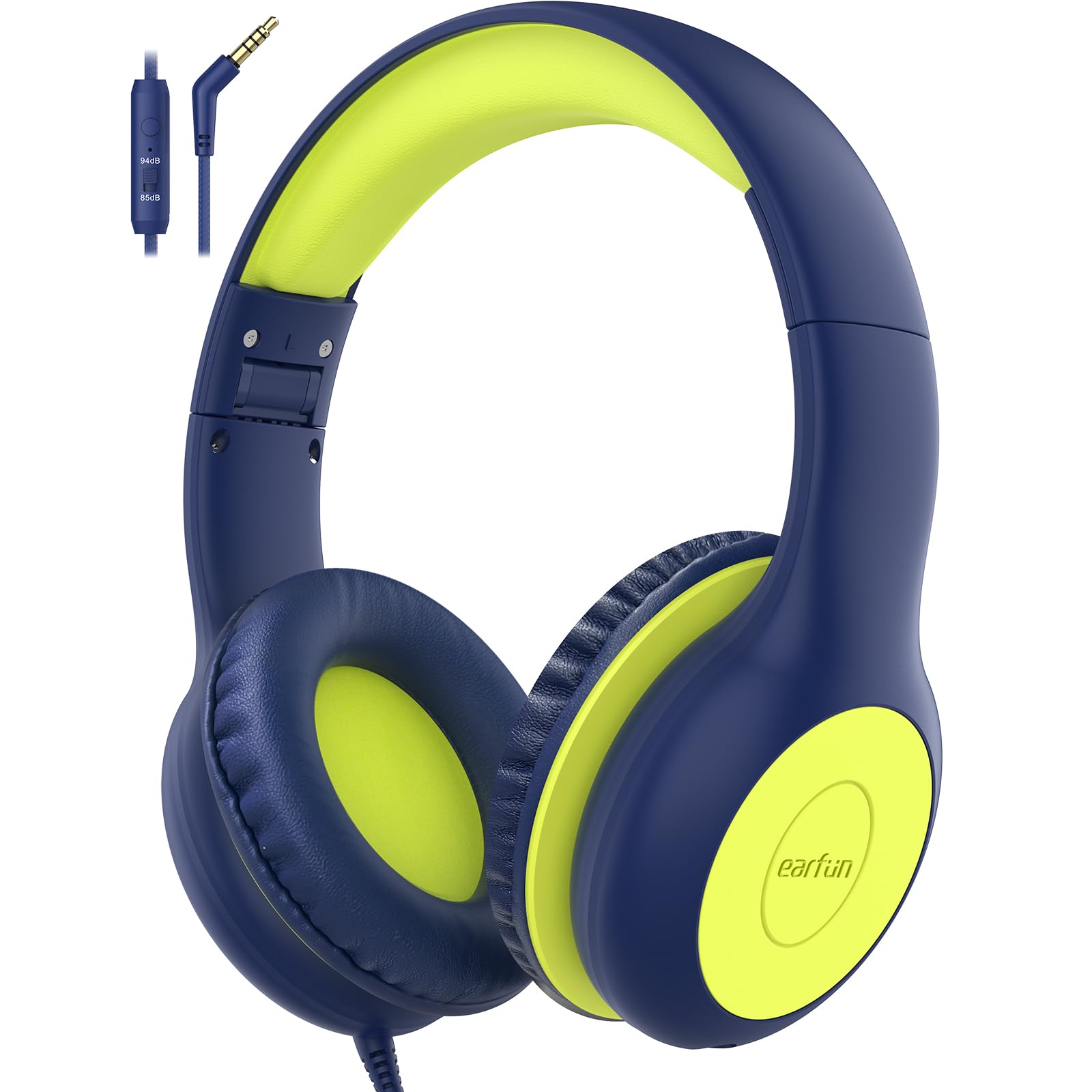 Kids Wired Headphones with Mic and Safe Volume Limit