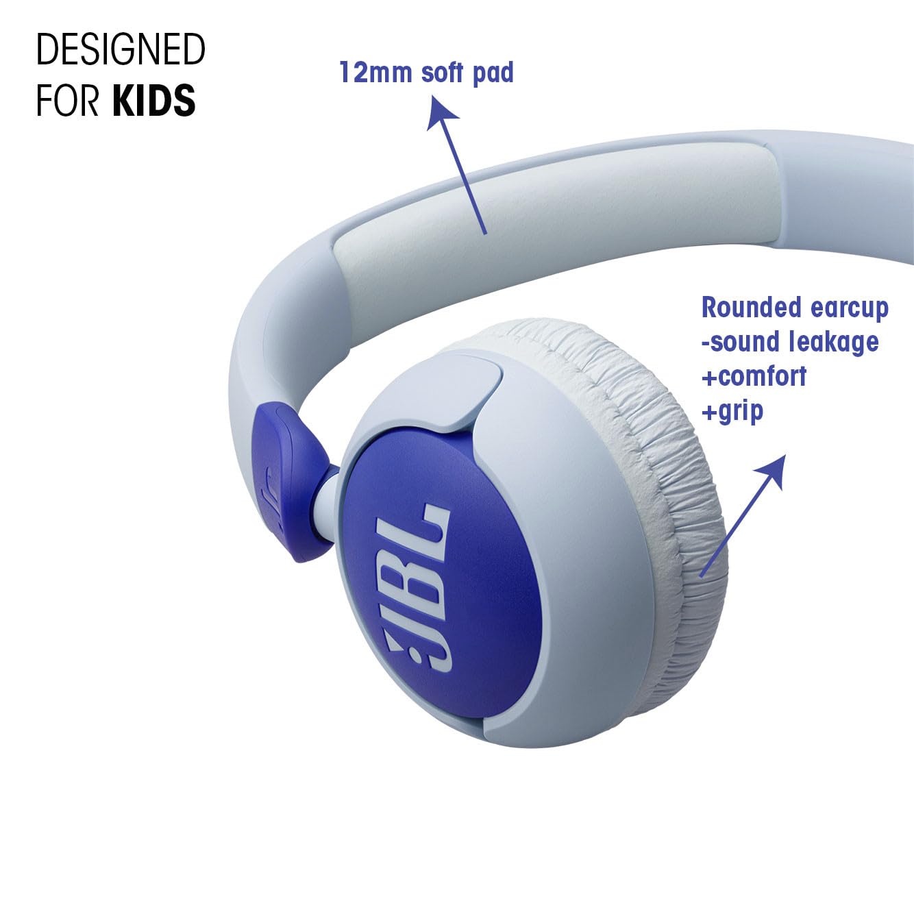 Kids Wired On-Ear Headphones with Mic and Safe Volume