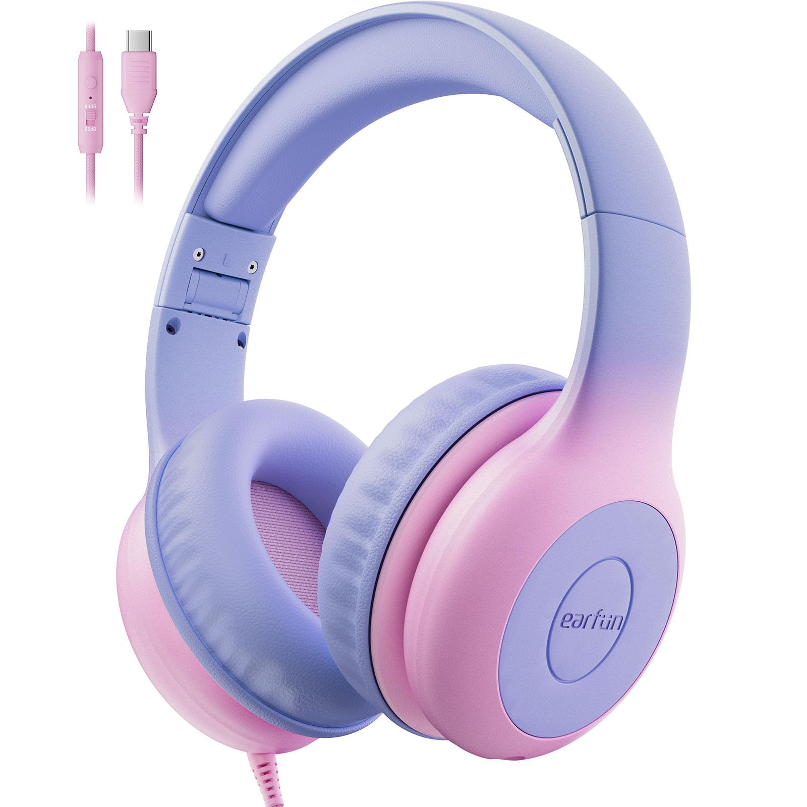 Kids Wired Headphones with Mic and Safe Volume Limit