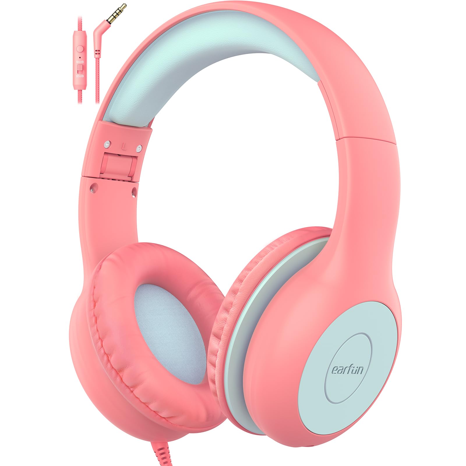 Kids Wired Headphones with Mic and Safe Volume Limit