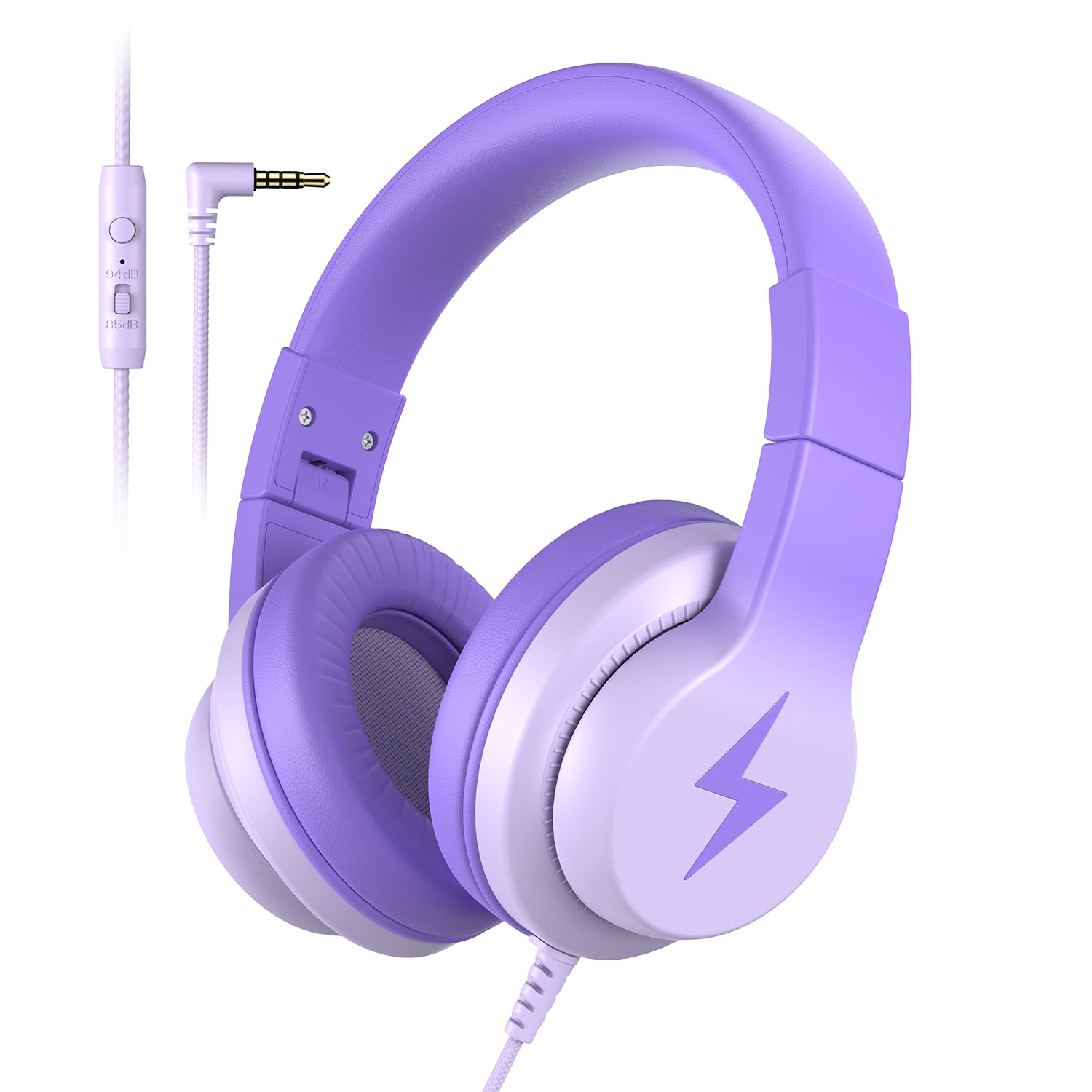 Kids Wired Over-Ear Headphones with Mic and Volume Limit