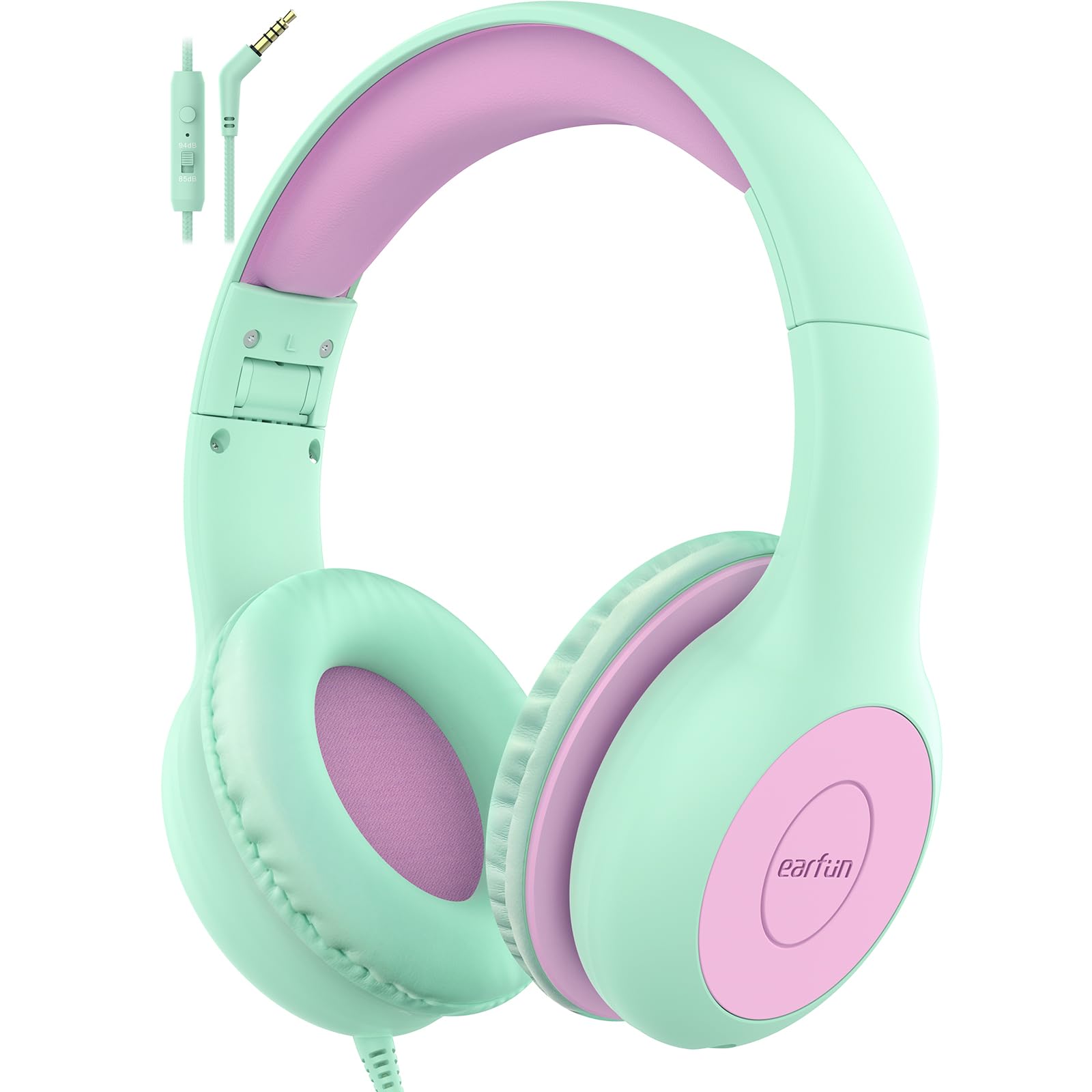 Kids Wired Headphones with Mic and Safe Volume Limit