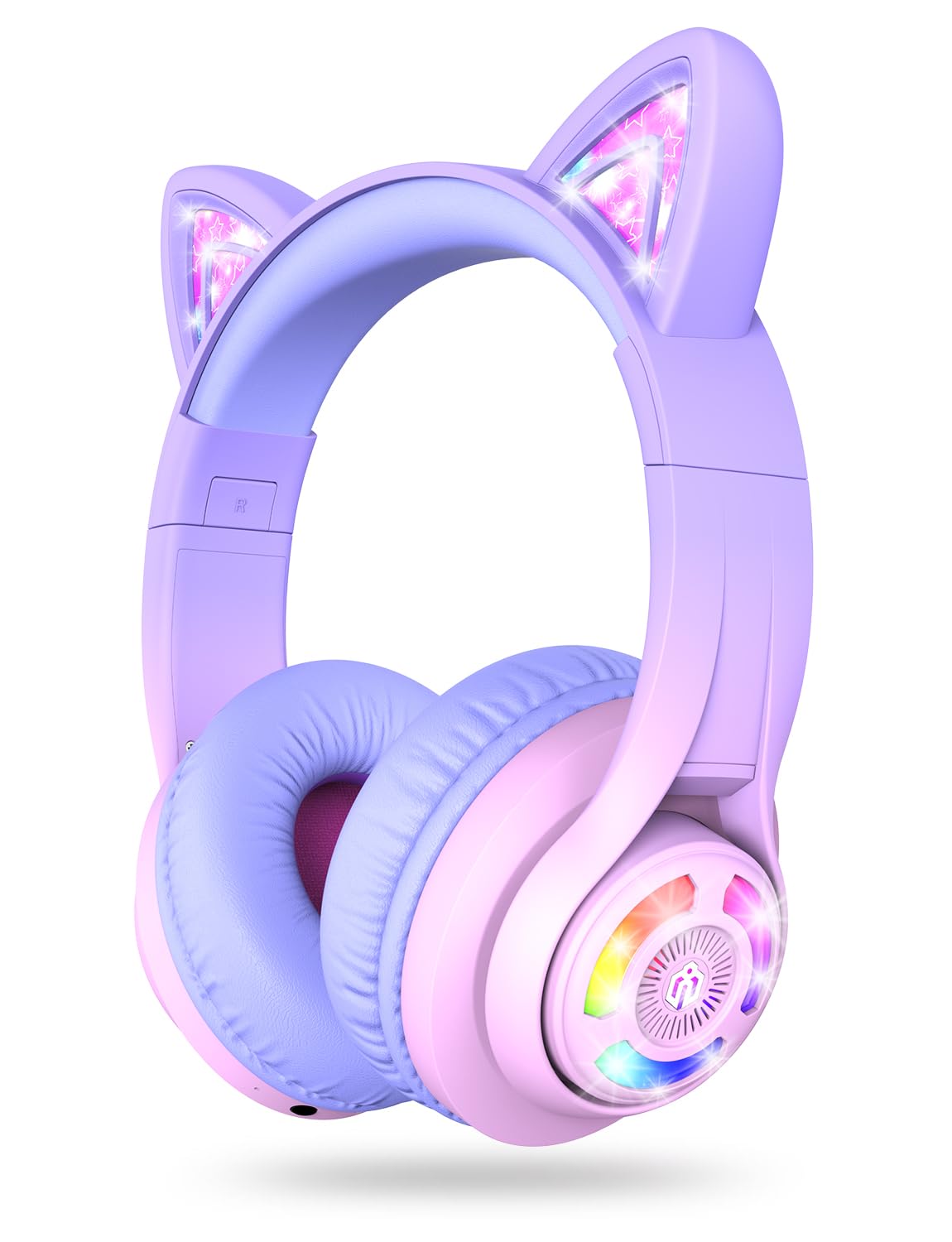Kids Bluetooth Headphones with LED Lights and Safe Volume