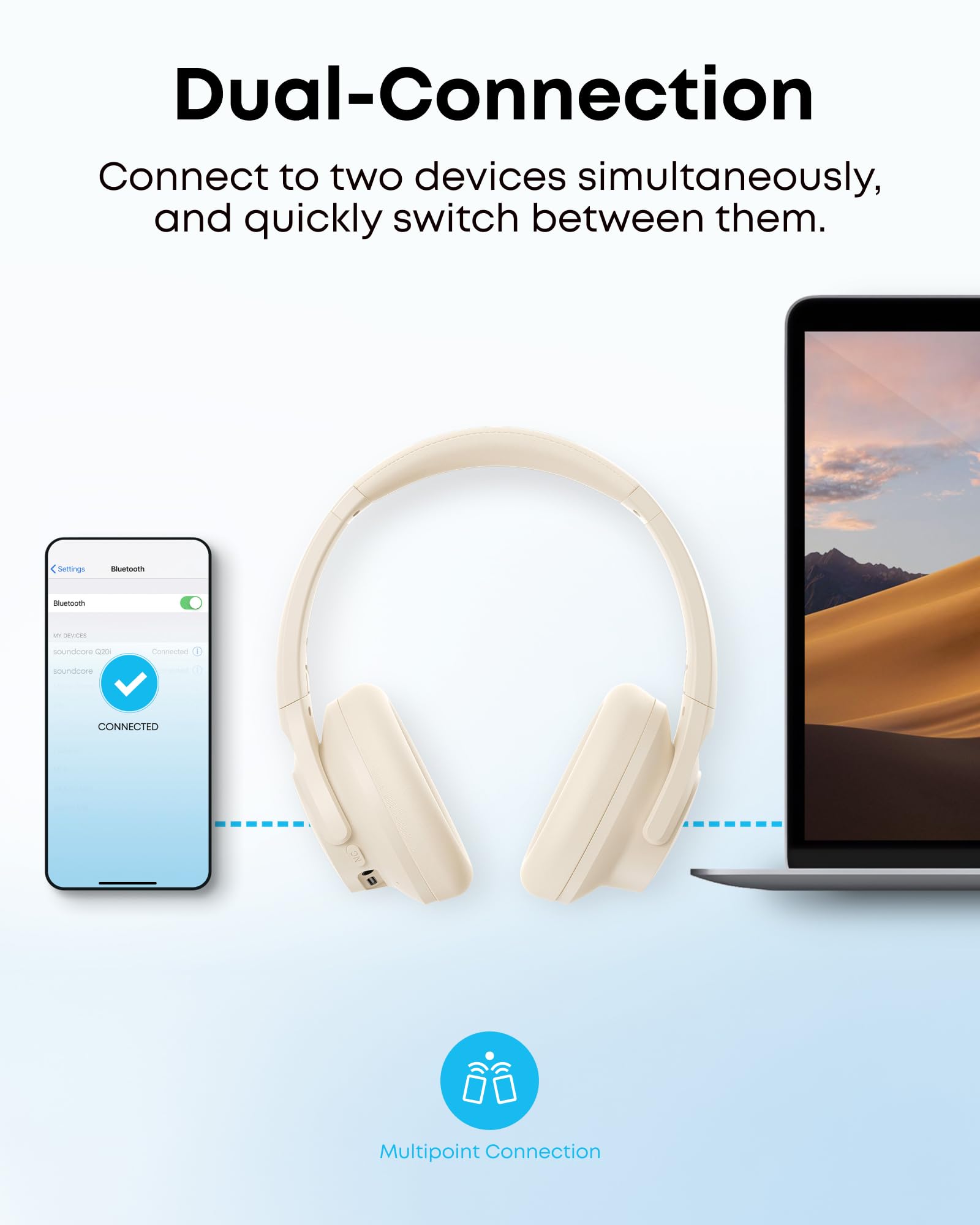 soundcore Q20i over ear wireless headphones