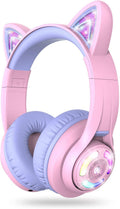 Kids Bluetooth Headphones with LED Lights and Safe Volume