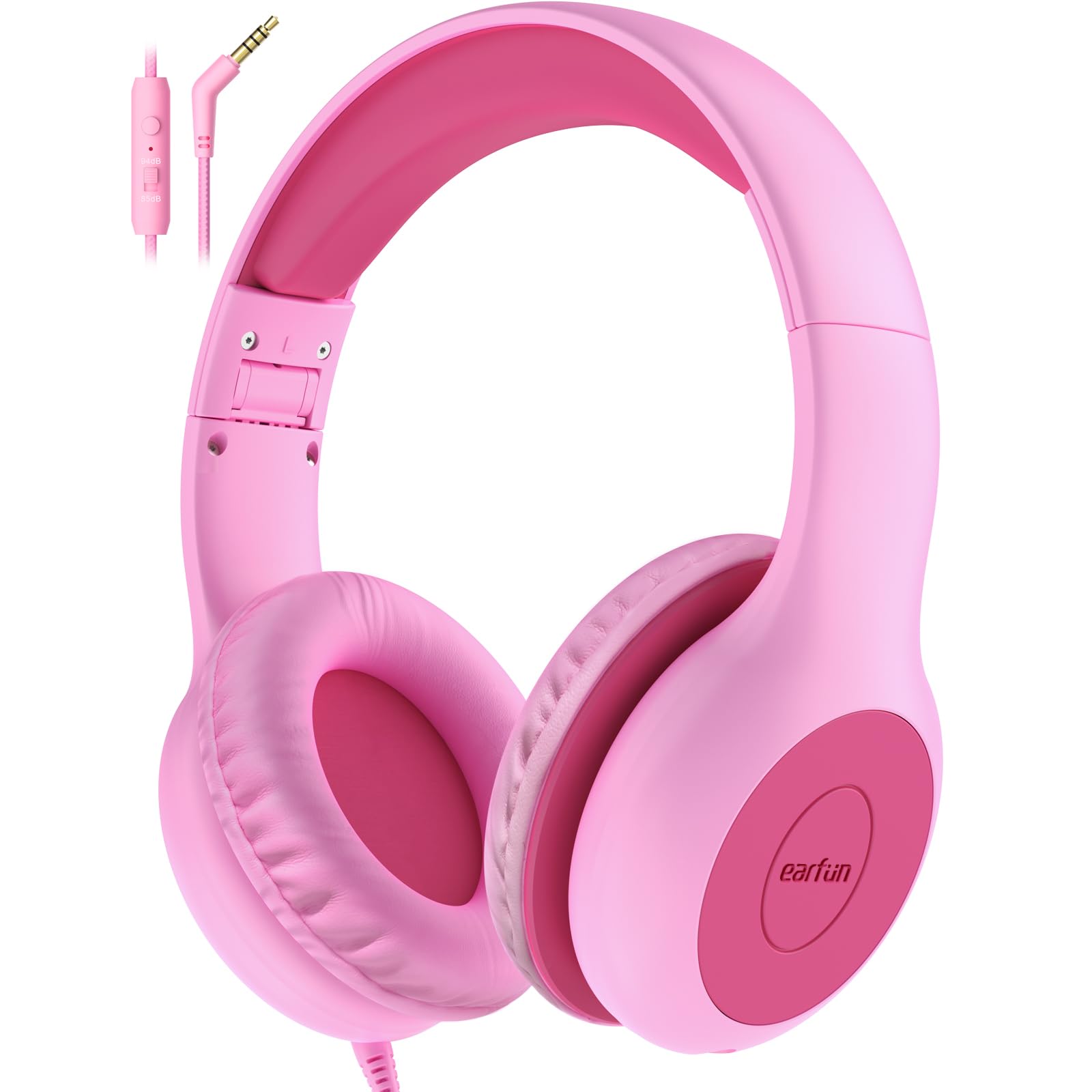 Kids Wired Headphones with Mic and Safe Volume Limit