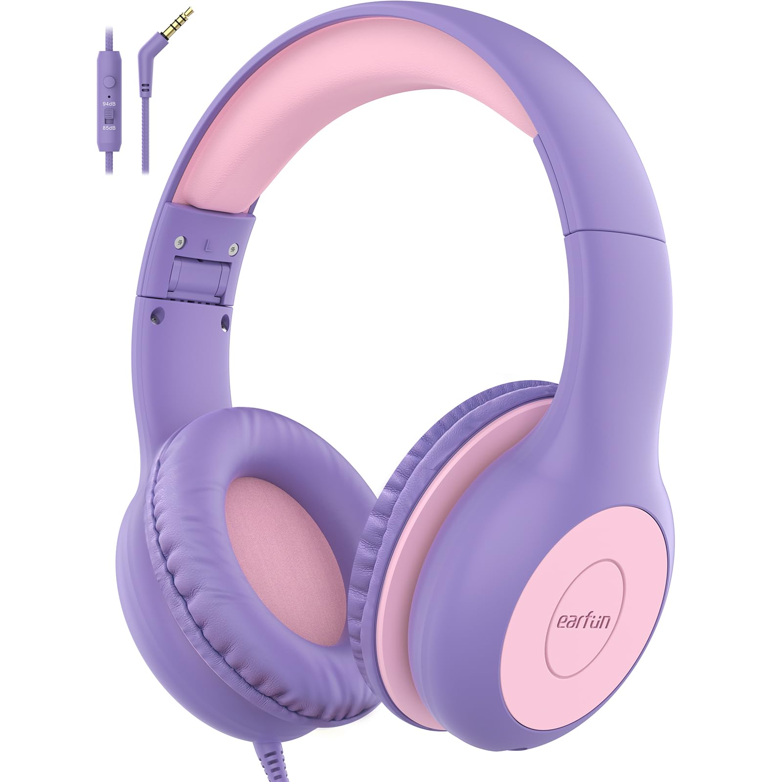 Kids Wired Headphones with Mic and Safe Volume Limit
