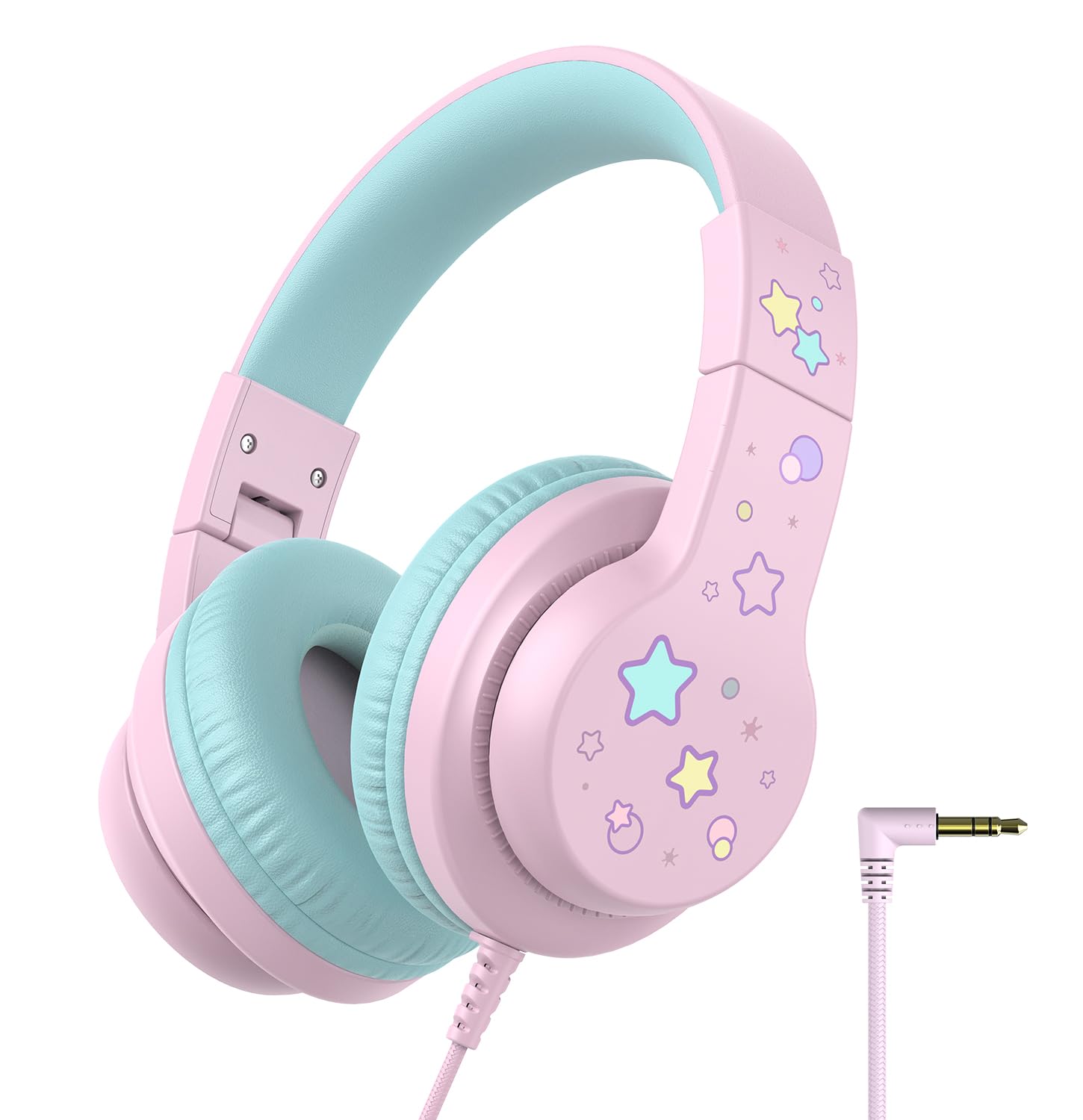 Kids Over-Ear Headphones with Mic and Safe Volume Limit
