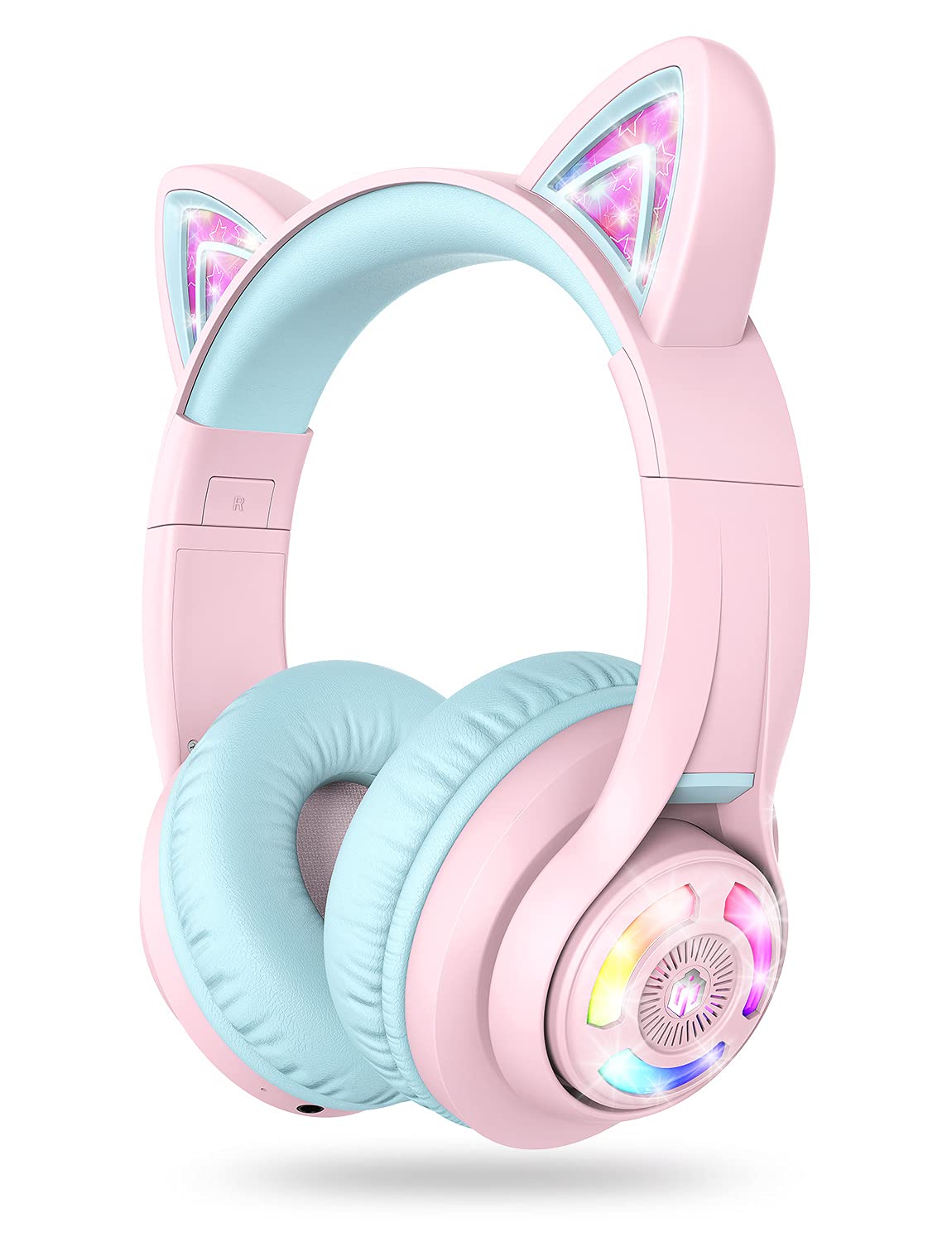 Kids Bluetooth Headphones with LED Lights and Safe Volume