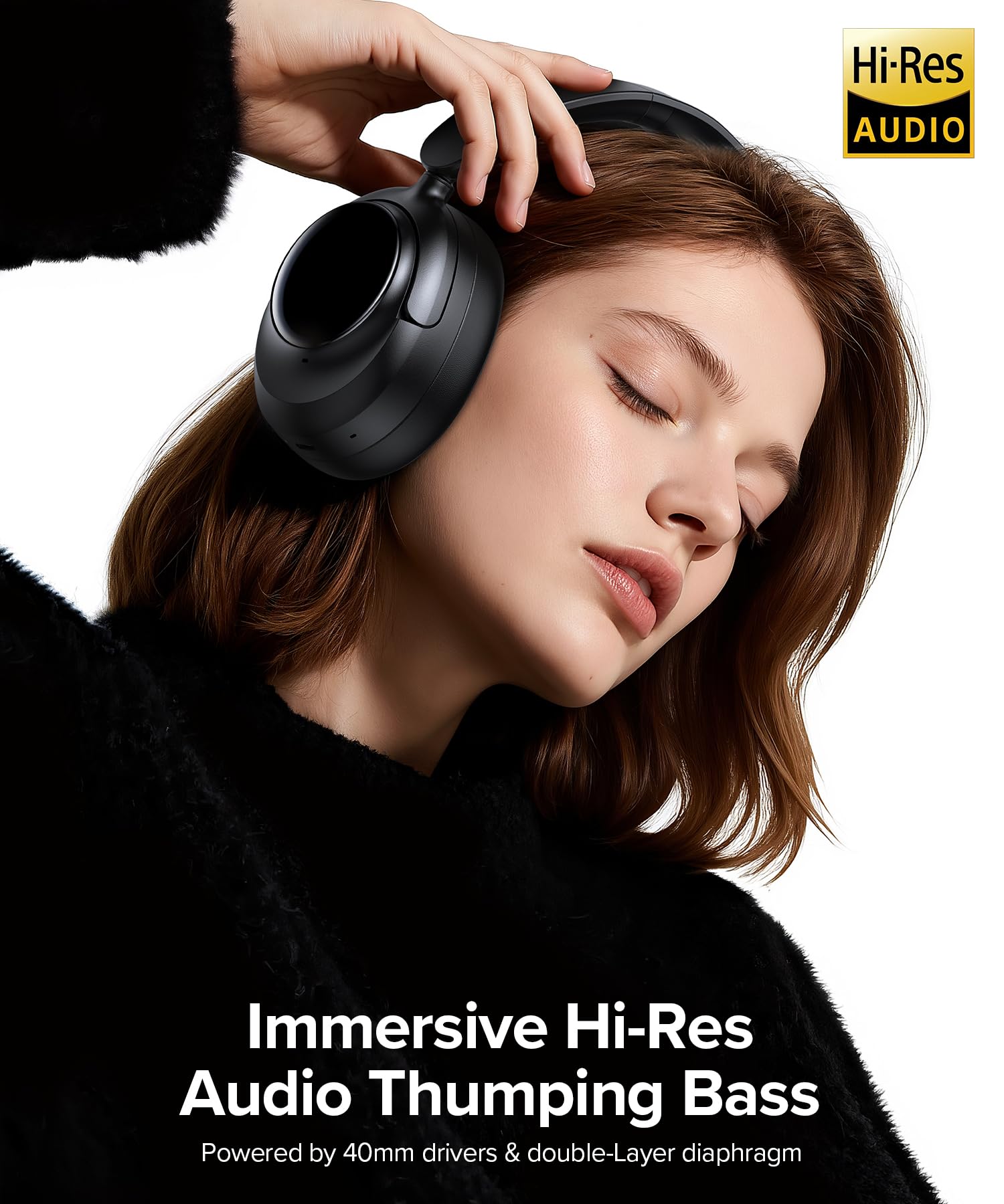 Hybrid Noise Cancelling Bluetooth Over-Ear Headphones