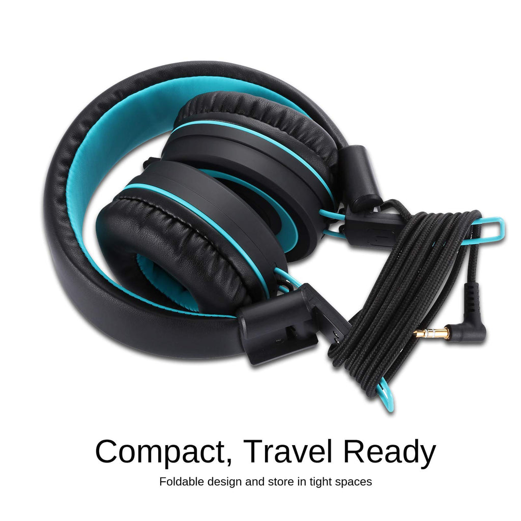 Kids Foldable Wired On-Ear Headphones with 3.5mm Jack