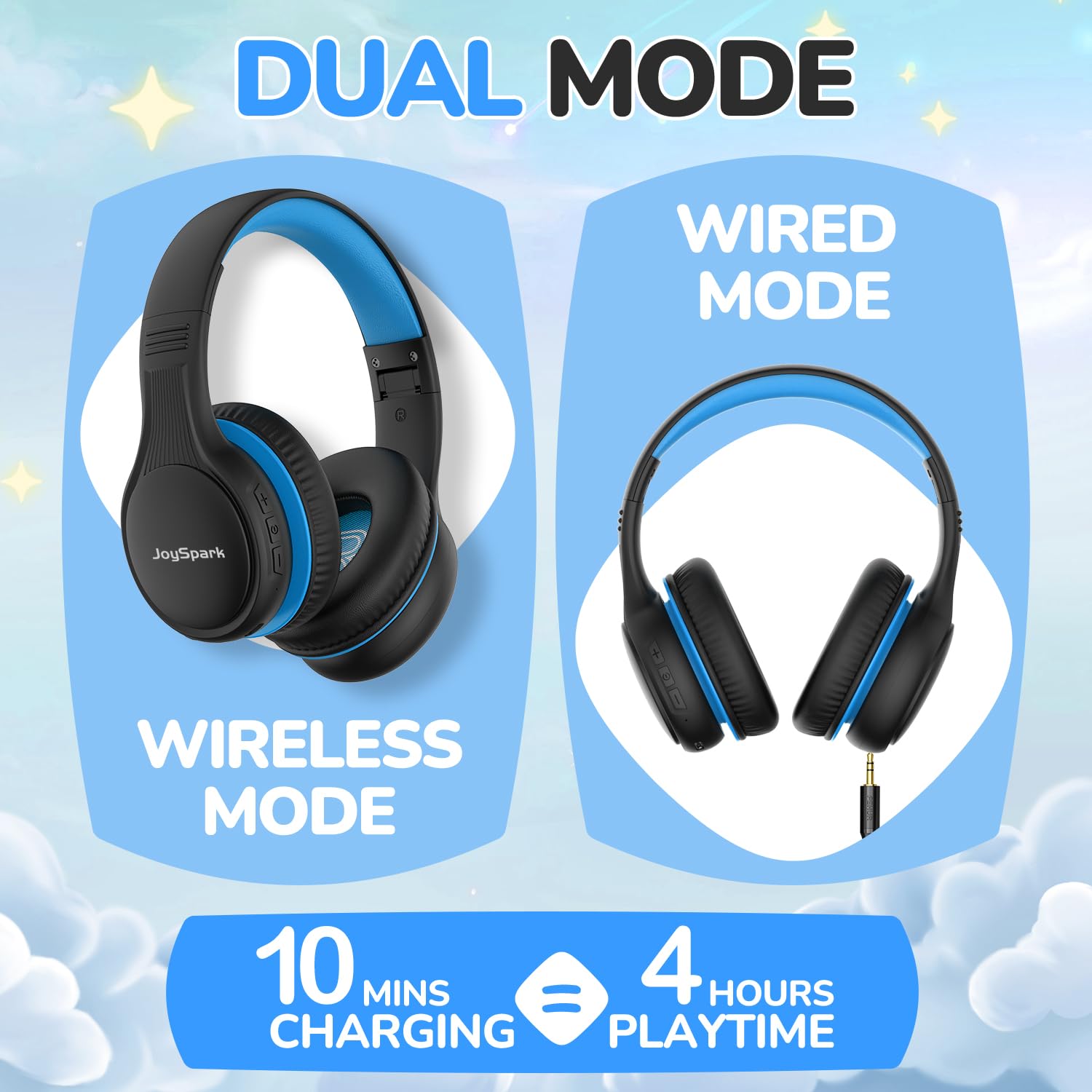 Kids Bluetooth Headphones with Mic and Safe Volume Limit
