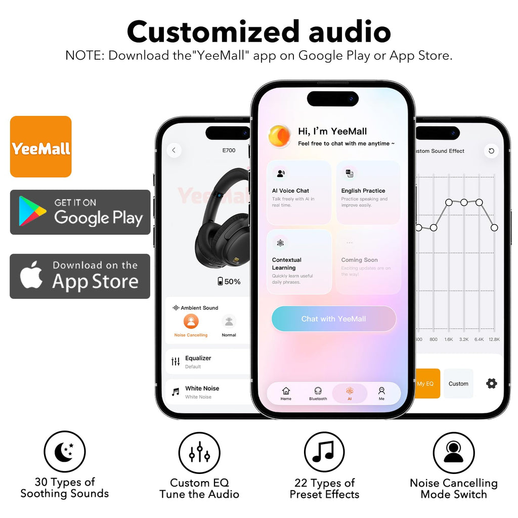 Hybrid Noise Cancelling Bluetooth Over-Ear Headphones
