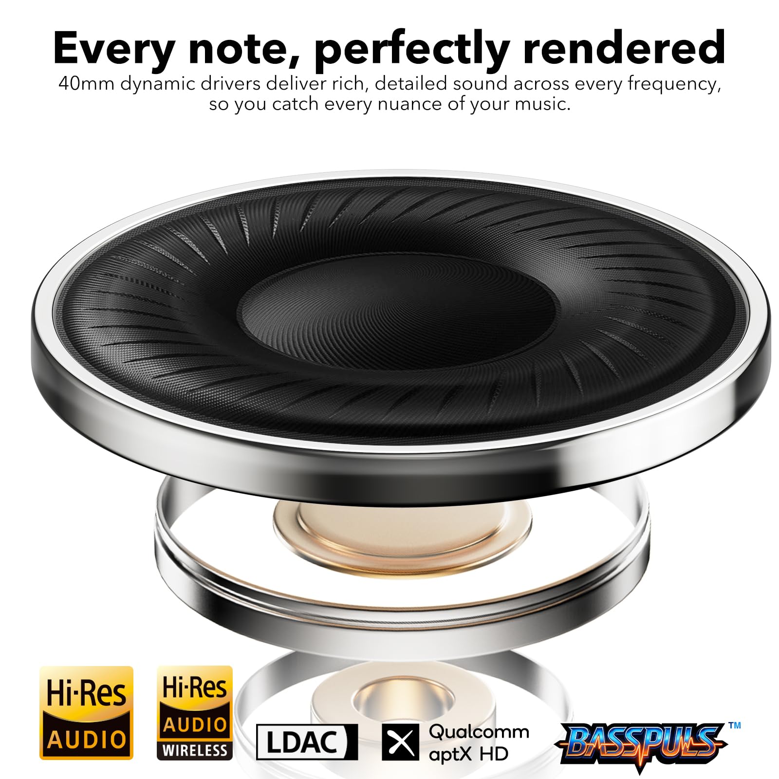 Hybrid Noise Cancelling Bluetooth Over-Ear Headphones