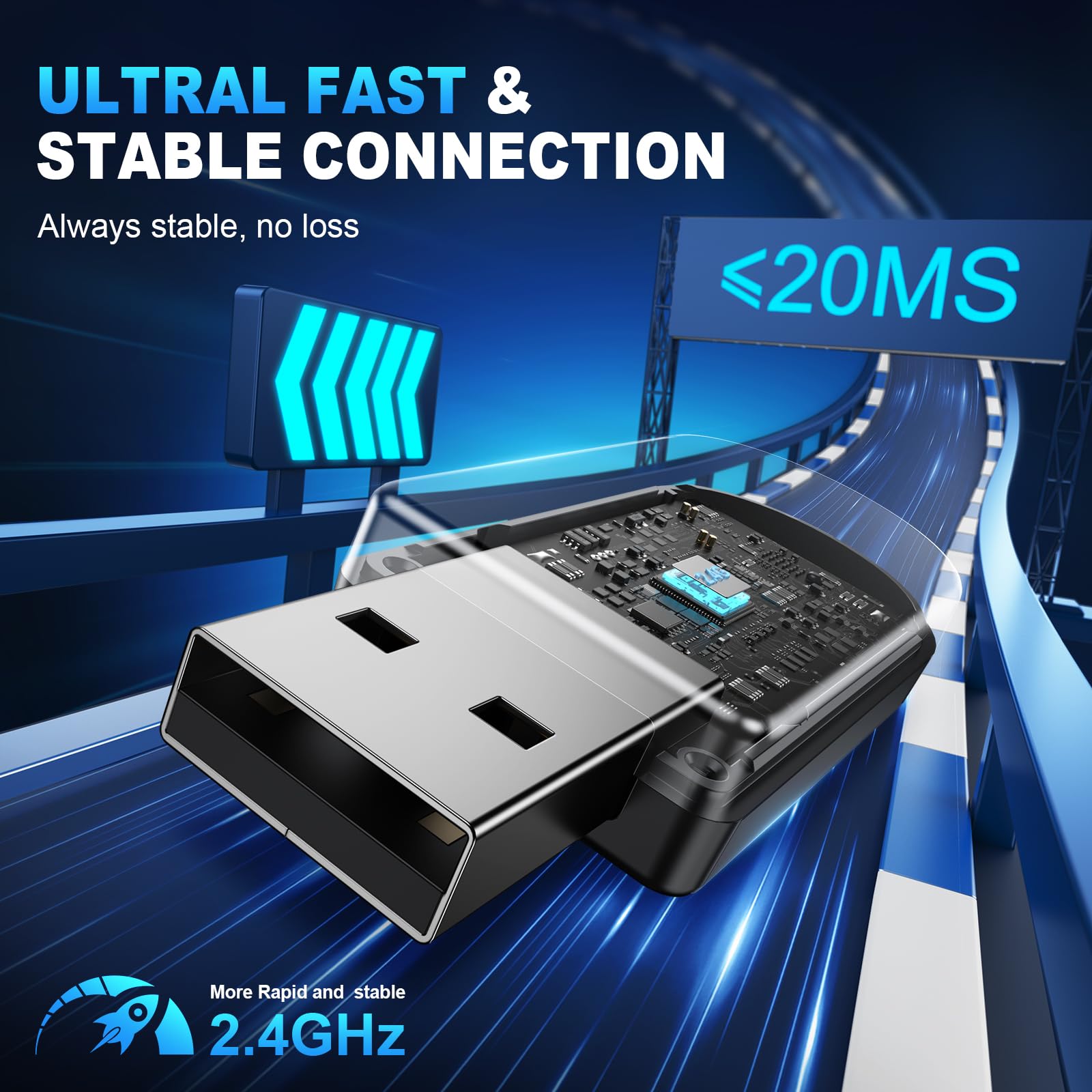 2.4GHz Wireless Gaming Headset with Noise Canceling Mic