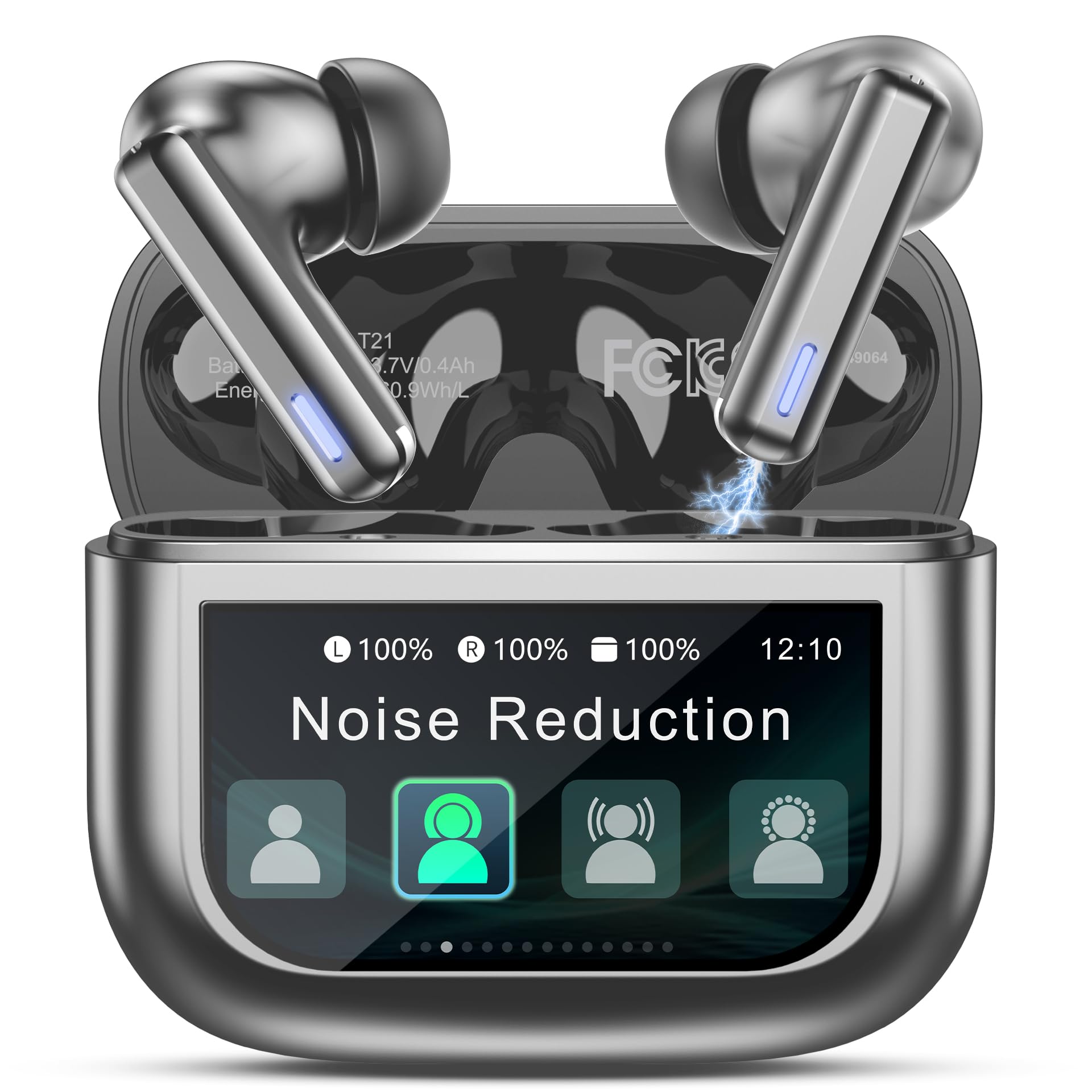 ANC Wireless Bluetooth Earbuds with Noise Canceling Mic