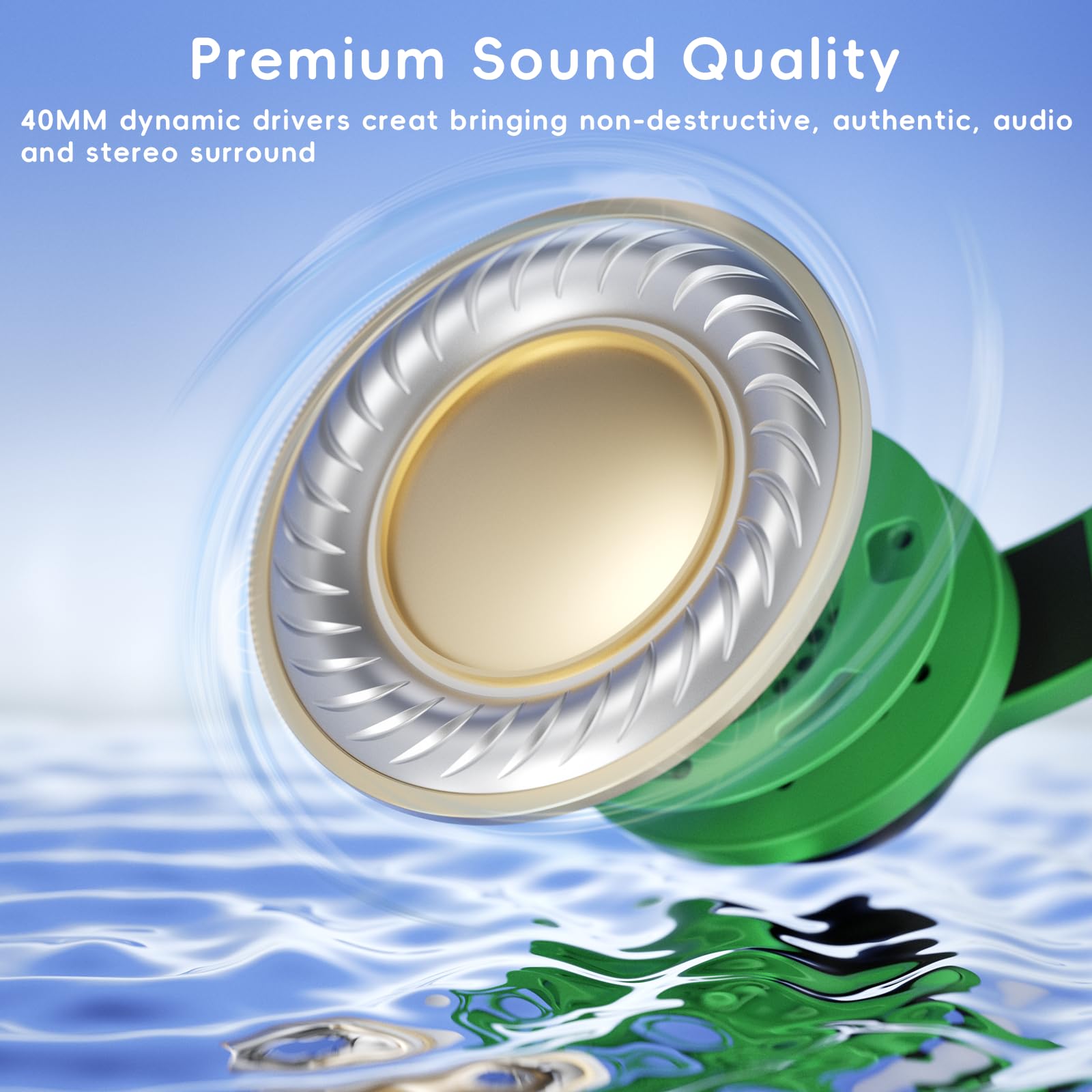 Kids Wired Over-Ear Headphones with Mic and Volume Limit