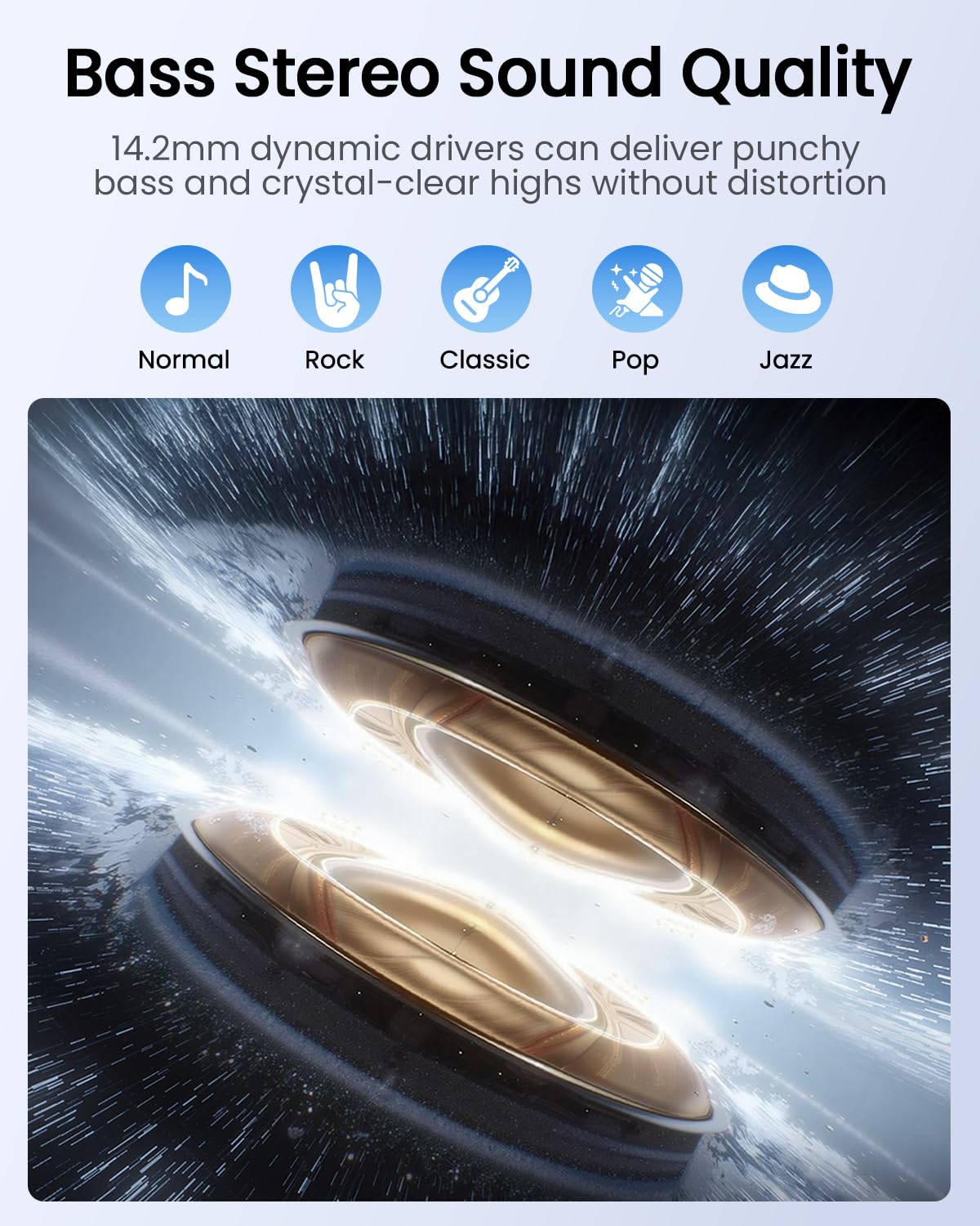 ANC Wireless Bluetooth Earbuds with Noise Canceling Mic