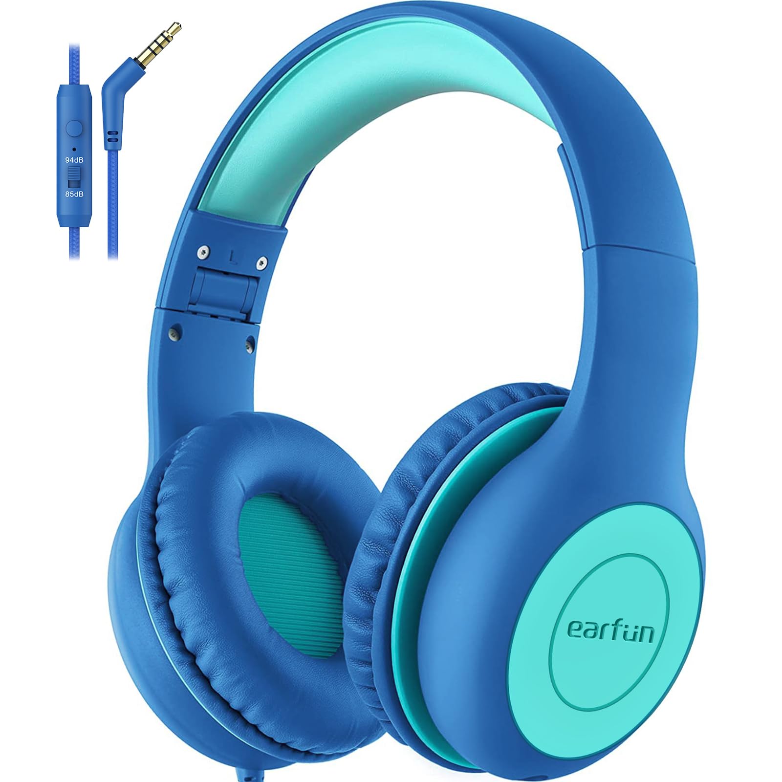 Kids Wired Headphones with Mic and Safe Volume Limit
