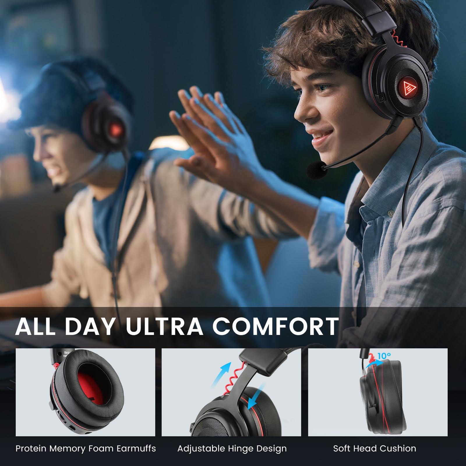 EKSA USB Gaming Headset for PC