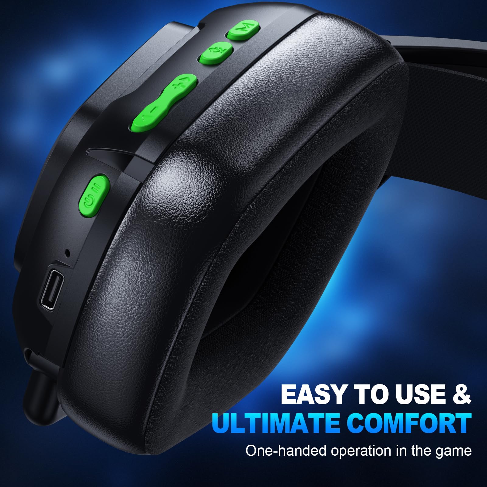 2.4GHz Wireless Gaming Headset with Noise Canceling Mic