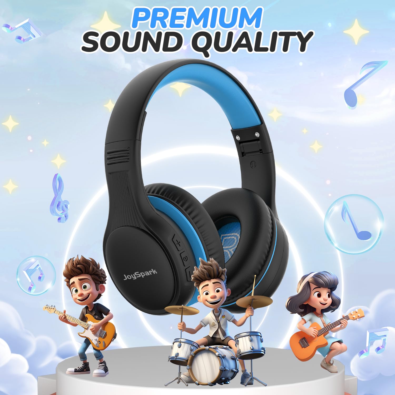 Kids Bluetooth Headphones with Mic and Safe Volume Limit