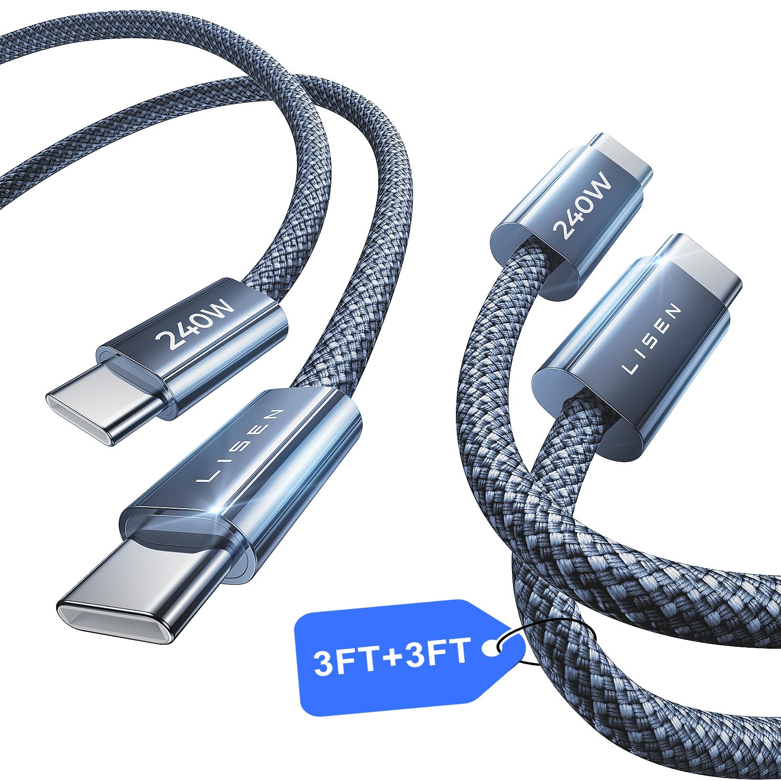 240W USB-C to USB-C Fast Charging Cable for Smart Devices