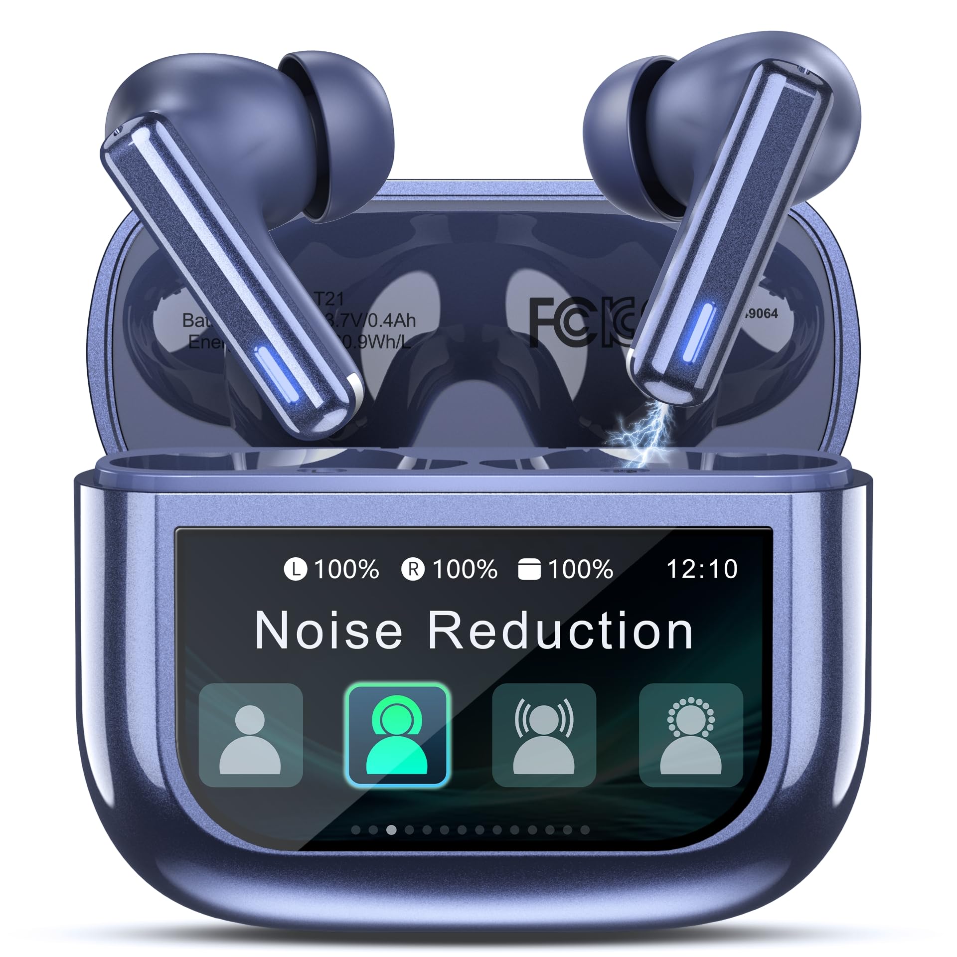 ANC Wireless Bluetooth Earbuds with Noise Canceling Mic